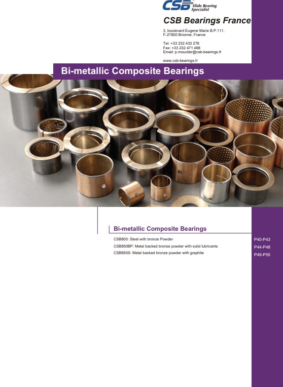 Биметаллические подшипники скольжения CSB